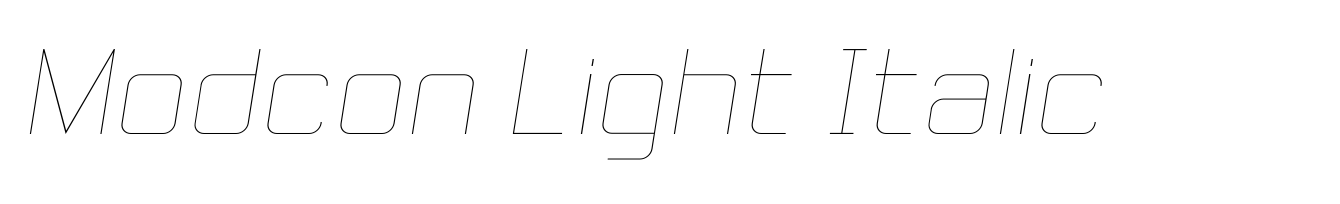 Modcon Light Italic